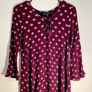 Purple/Burgundy Boho Inspired Dress